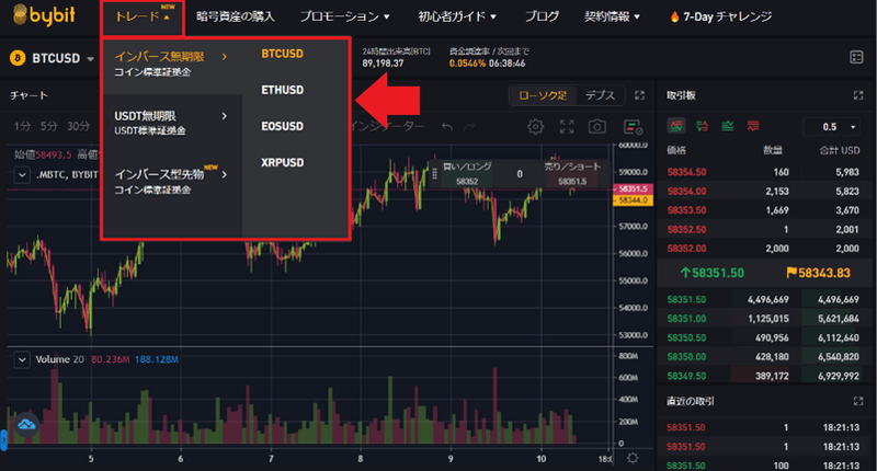 bybit（バイビット） 取引所の使い方