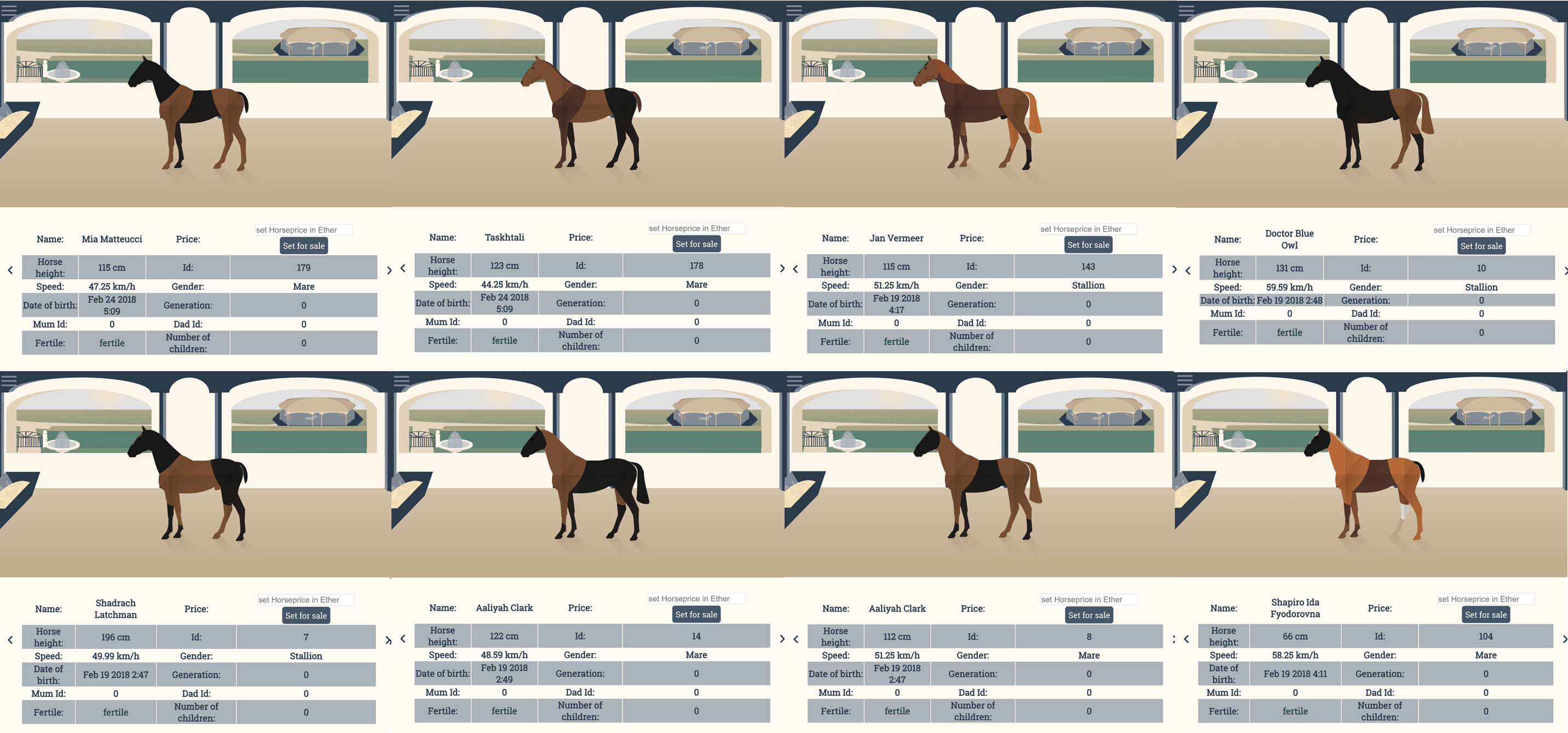 Cryptohorse クリプトホース | 10頭の交配データからみる配合の考察 Cryptohorse クリプトホース | 10頭の交配データからみる配合の考察