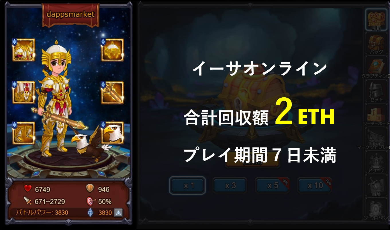 イーサオンラインの稼ぎ方 初心者編 | ラッキードローの回収率がヤバイ!