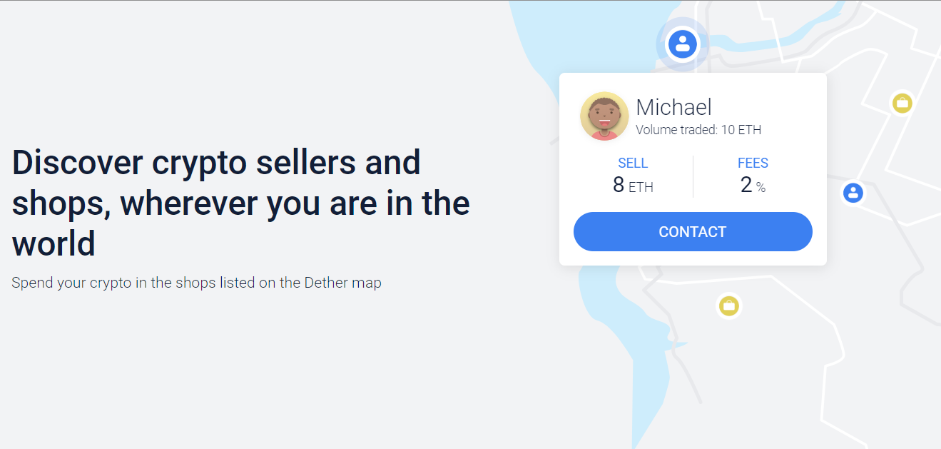 Dether ETH Ethereum ウォレット アプリ OTC