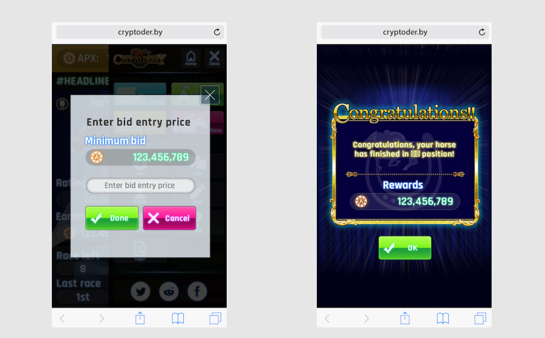 クリプトダービー CryptoDerby レース 攻略 ステータス コース