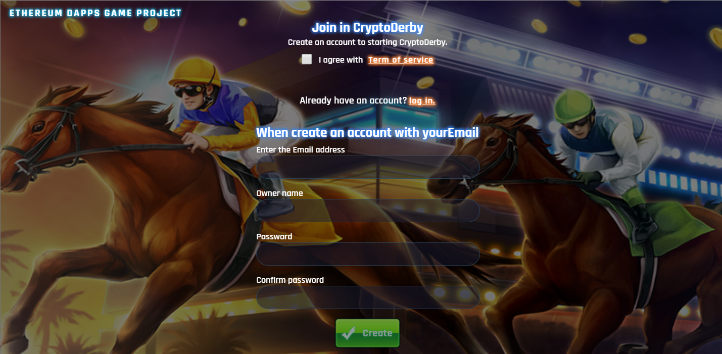 クリプトダービー Dapps 競馬 レース