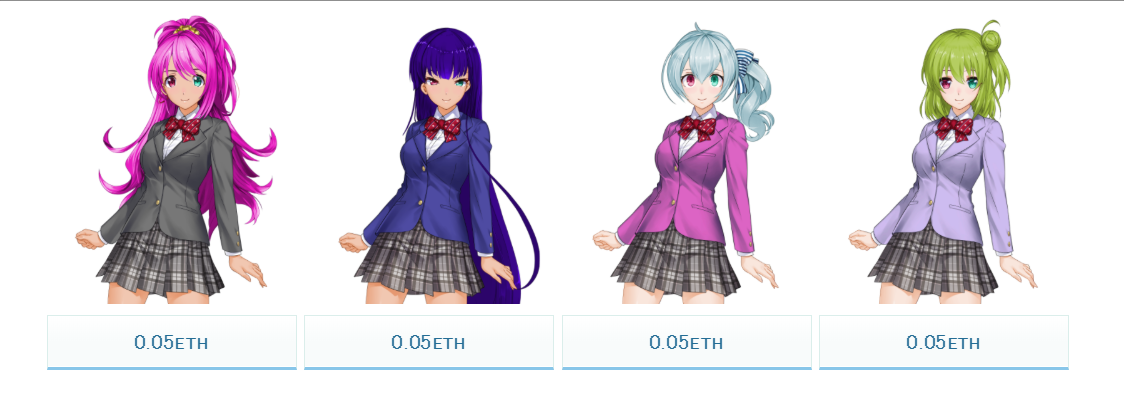 CryptoKanojo クリプト彼女 ゲーム概要 クラウドセール