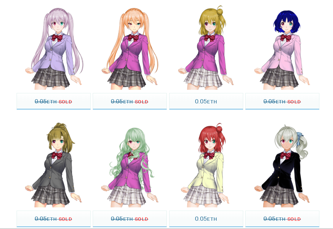CryptoKanojo クリプト彼女 ゲーム概要 クラウドセール