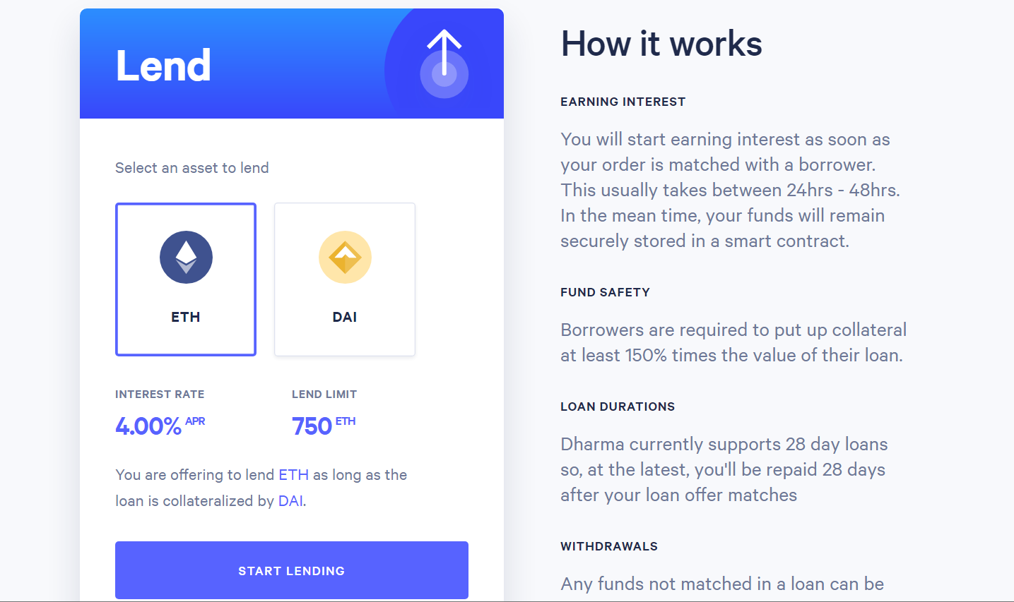 Dharma Lever 始め方 使い方 仮想通貨 レンディング