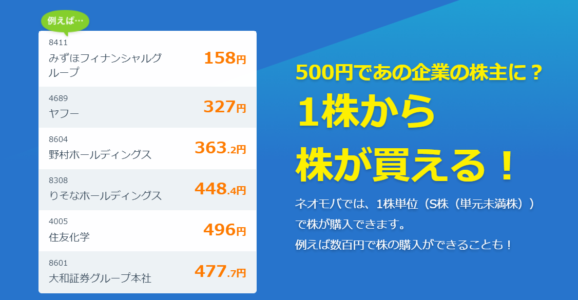 ネオモバ SBIネオモバイル証券 登録 口座開設