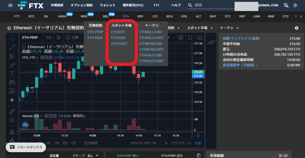 FTX 取引方法 トレード 手数料