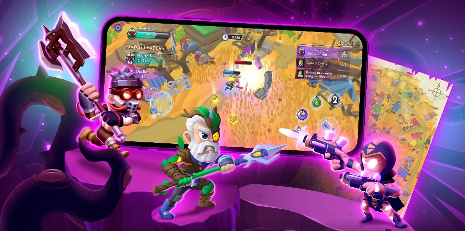 Shatterpointのキャラとバトル画面