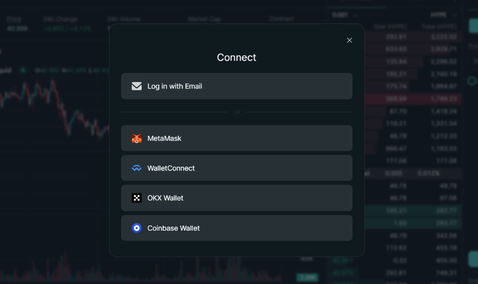 ハイパーリキッドの対応するウォレットの一覧