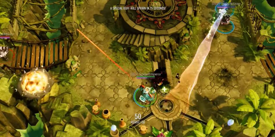 森林マップ内での戦い場面