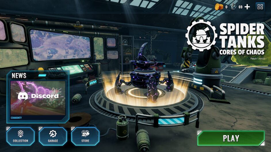 Spider Tanksのアプリホーム画面