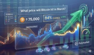 【予測市場レポート】BTC3月予測:下落警戒が薄れ7.5万ドル期待急増