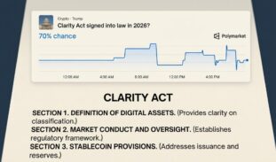 【予測市場から見る】CLARITY Act年内期待|5pt低下が示す市場の温度感