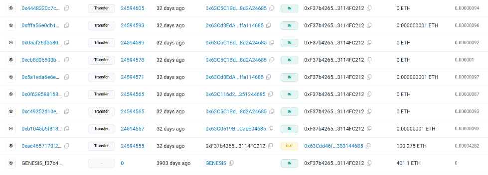 トランザクション履歴